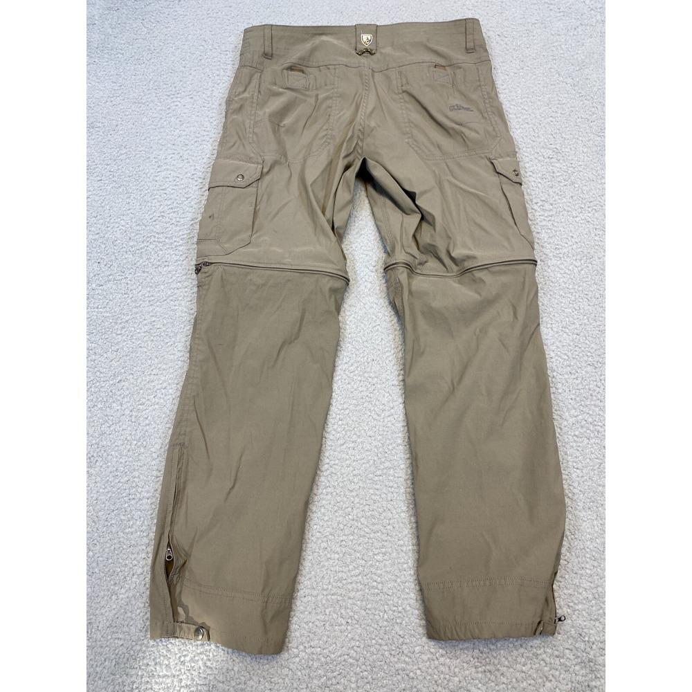 Kuhl Renegade Pants 34 x 30 Covertible Stealth Zip Off Cargo Green Gorpcore